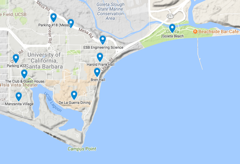 UCSB Campus Google Map Photo