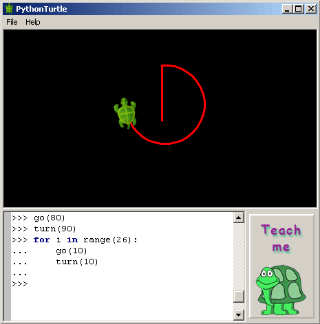 PythonTurtle screenshot